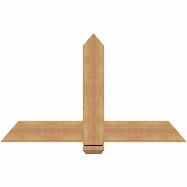 Ekena Millwork Eugene Smooth Timber Gable Bracket, Western Red Cedar, 48"W x 28"H x 1 1/2"D x 5 1/2"F, 14/12 Pitch GBW048X28X0206EUG00SWR - main